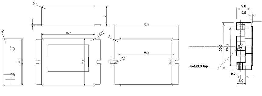 AOP系列自動(dòng)鎖螺絲機(jī)專用在線扭力測(cè)試儀外形尺寸圖